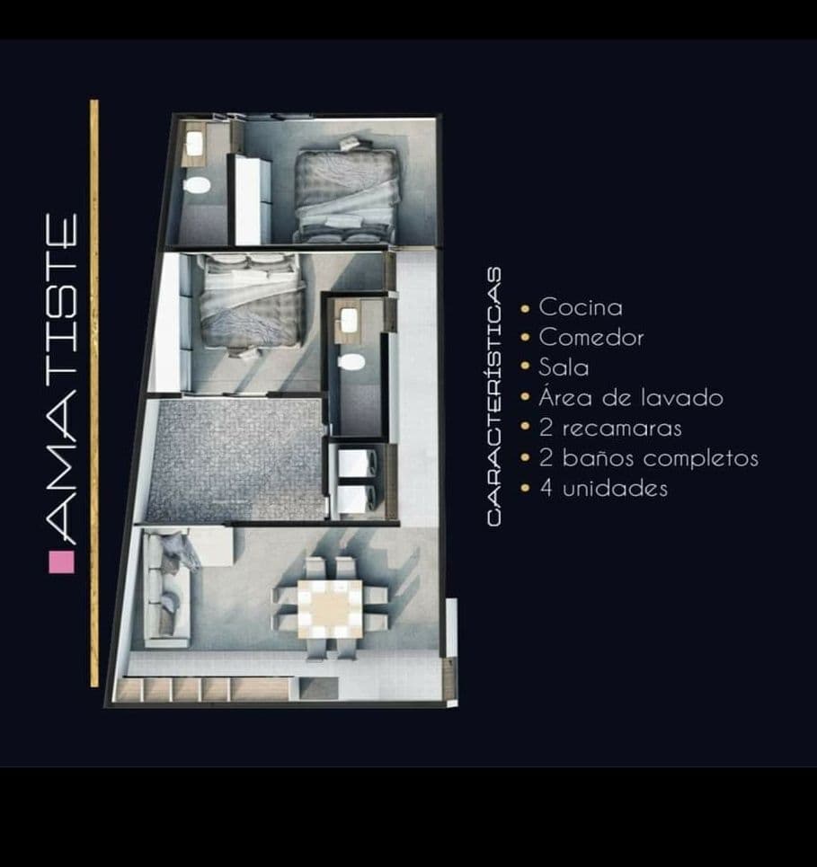 Departamentos en venta de 2 recamaras, 2 baños completos, sala comedor, cocina 5
