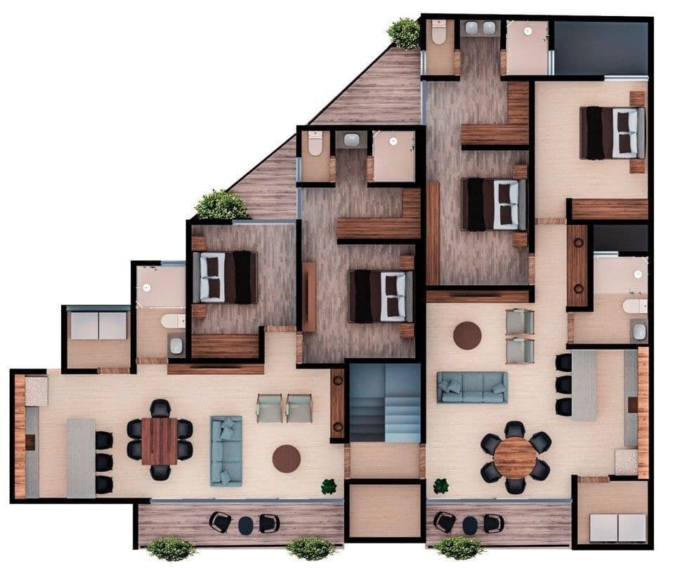 Departamento en venta Fuerte Ventura 2 recs 2 baños terraza, elevador 2