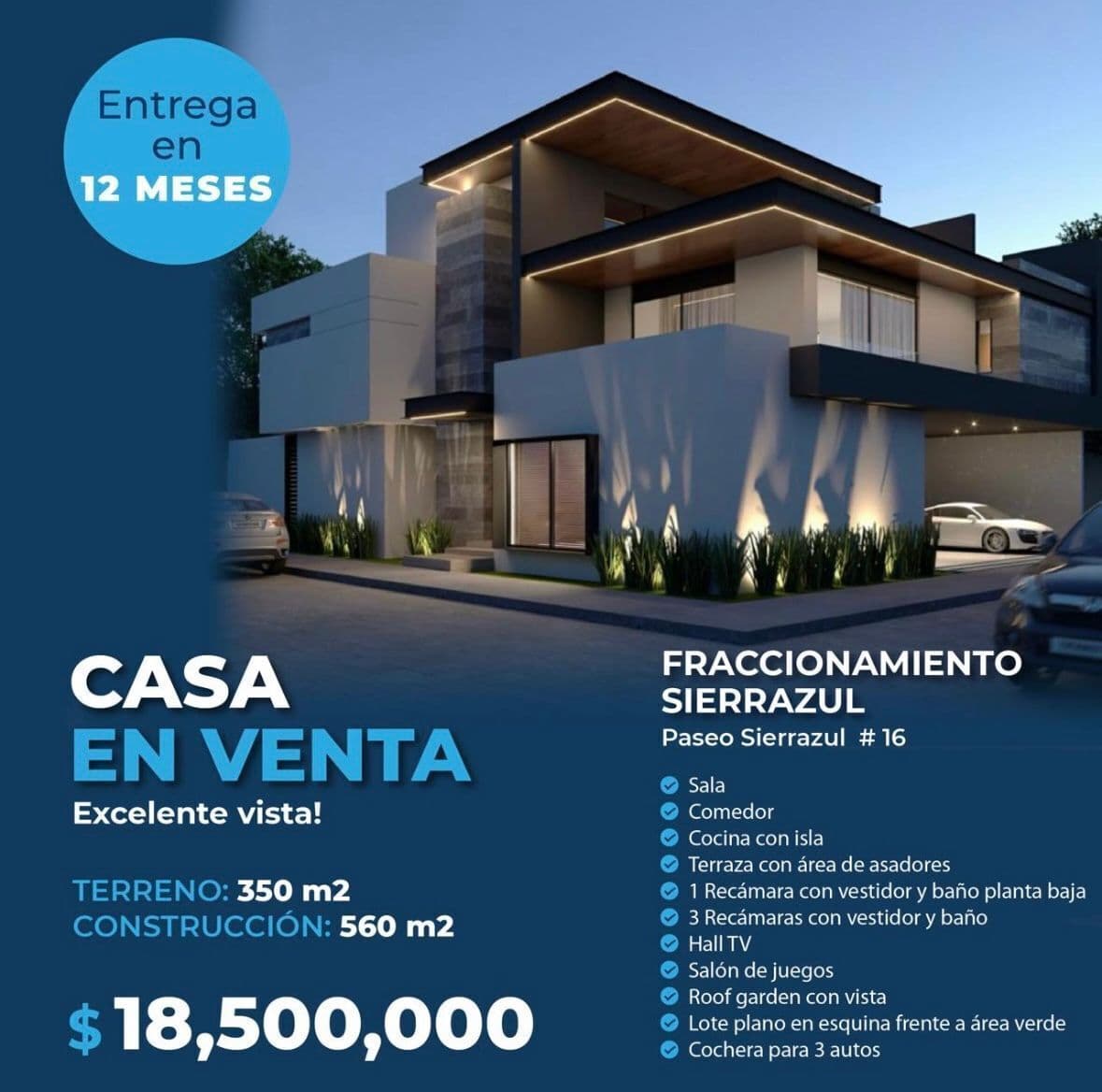 Preventa en avenida fraccionamiento Sierra Azul, con vistas al parque 1/13