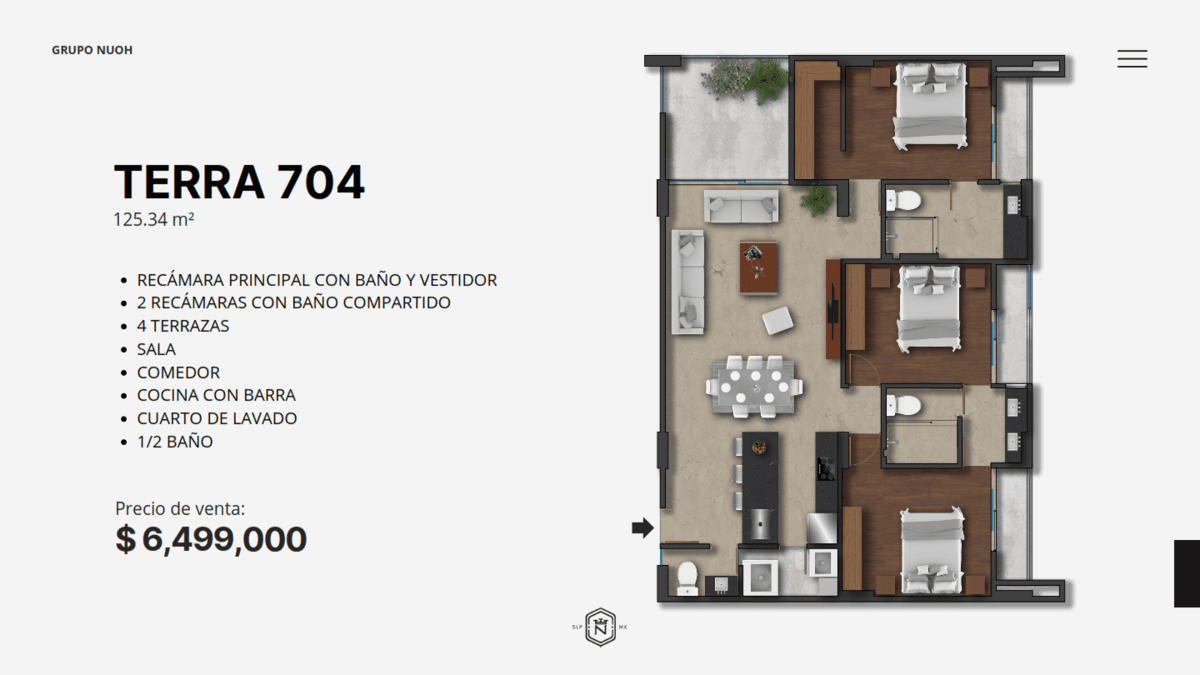 Departamento en venta edificio LEGACY Carranza 3 recamaras 4 terrazas 15