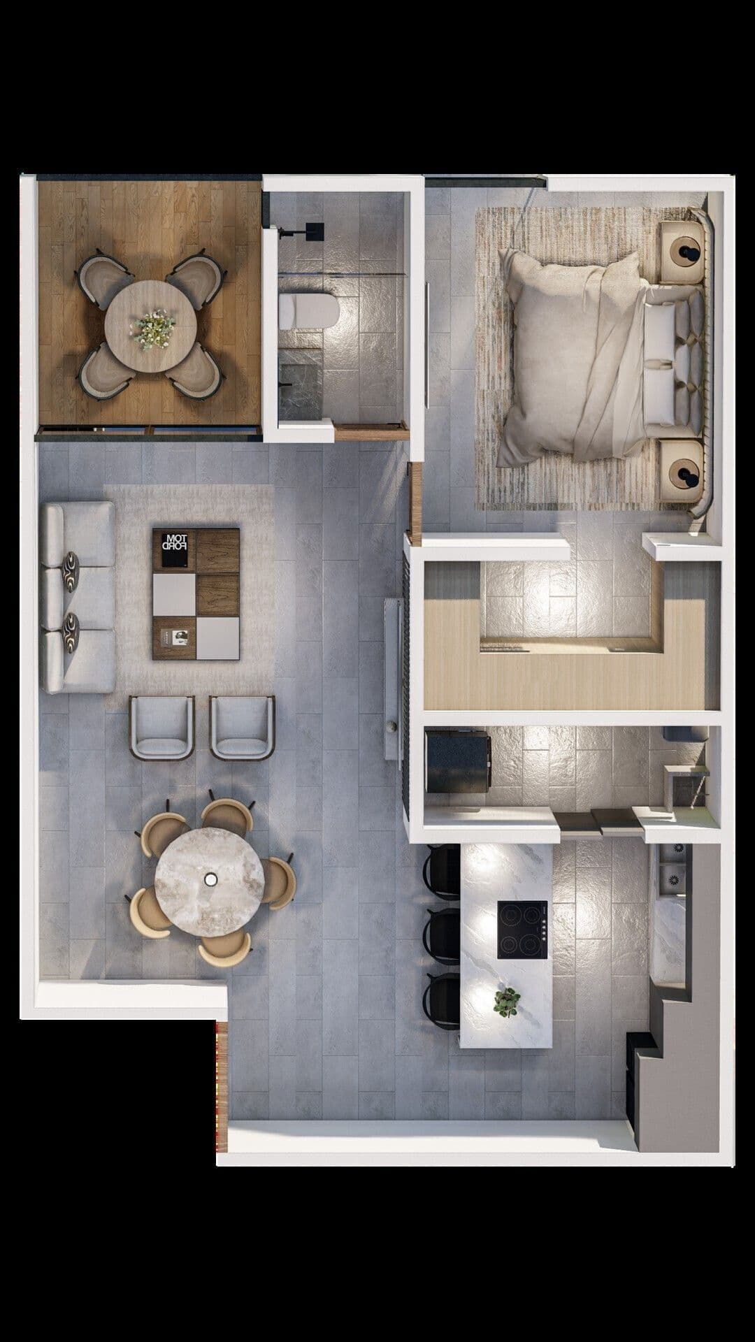Departamento en venta 1 rec, 1 baño, terraza privada TORRE RESERVA 2