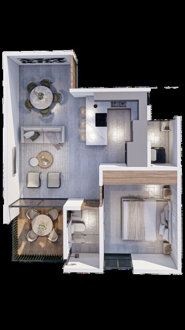 Departamento en venta 1 rec, 1 baño, terraza privada TORRE RESERVA 2
