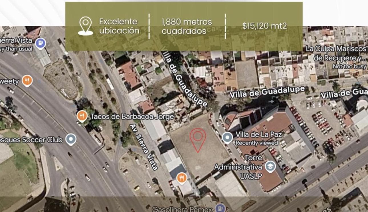 Terreno en Venta en Villas del Pedregal, San Luis Potosí